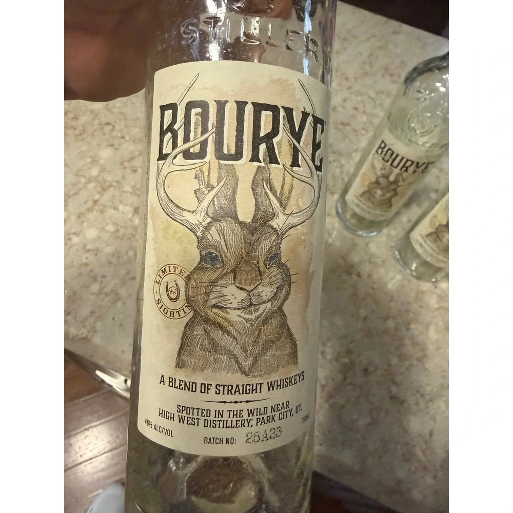3 High West Distillery Bourye Empty Whiskey Bottles Jackalope Limited Release